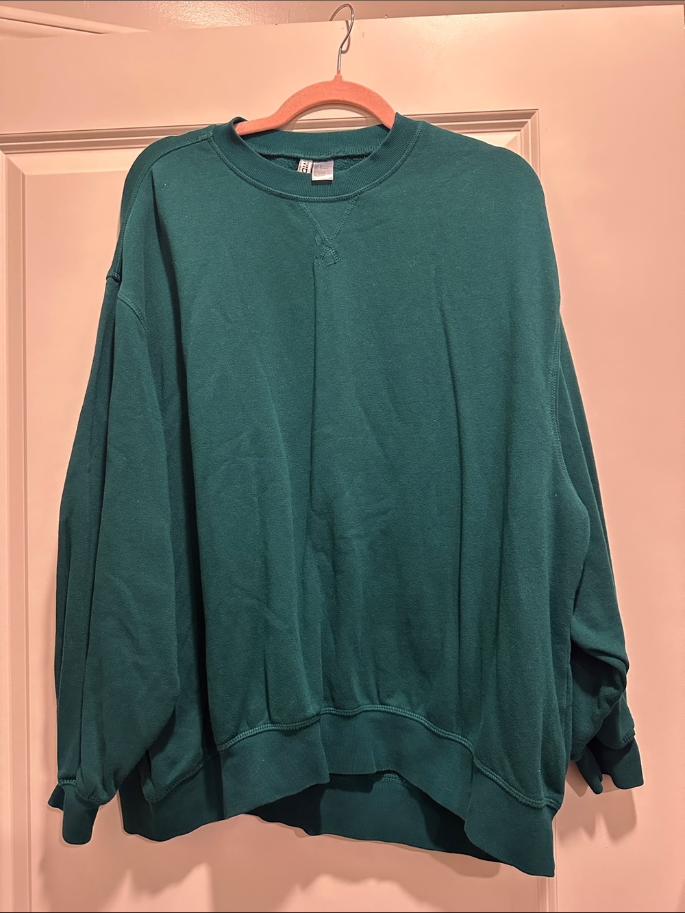 Divided Oversized Crewneck Sweater in Teal